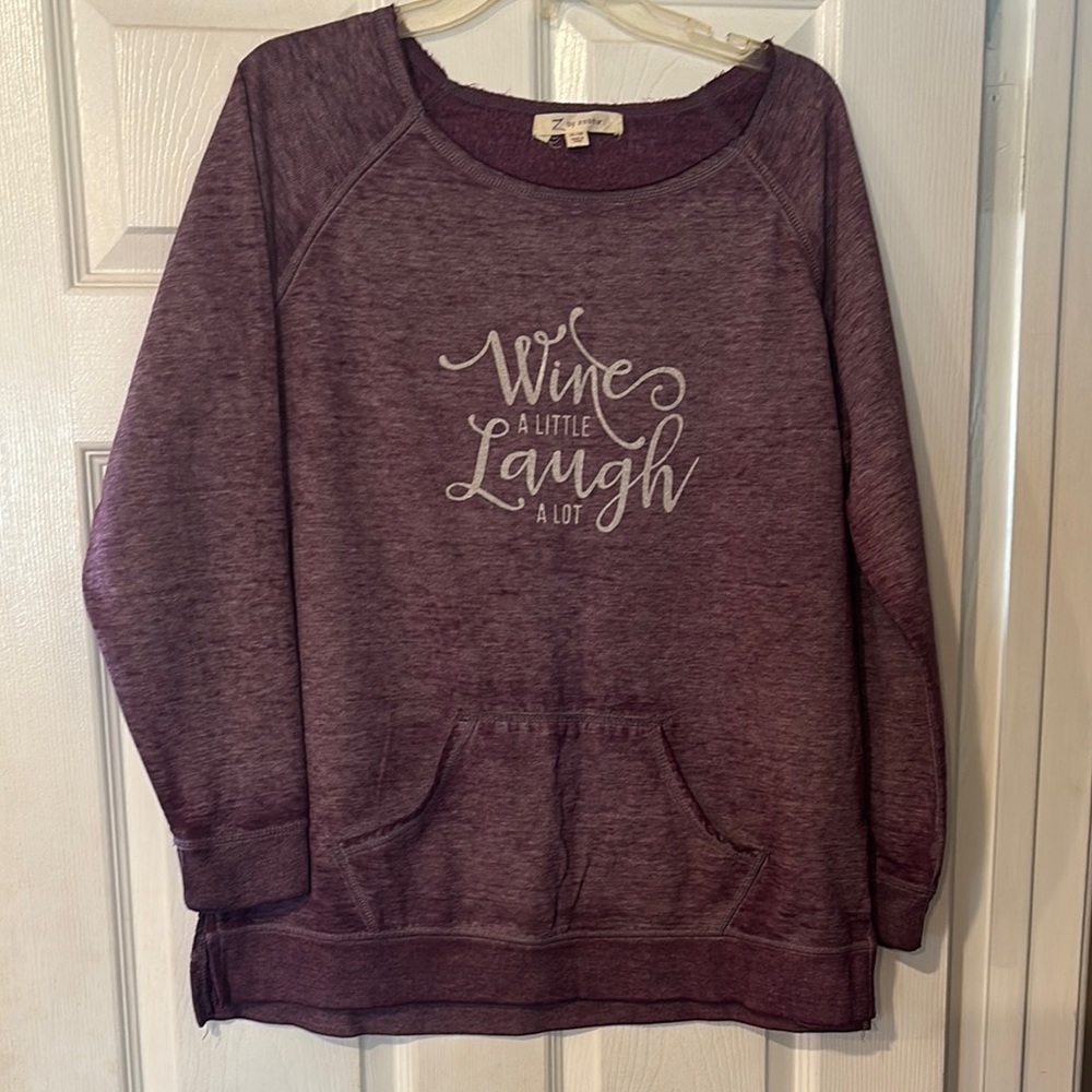 Purple Graphic Sweatshirt
